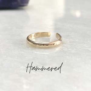 Gold toering, 14k gold filled toe ring, adjustable gold toe ring, hammered gold toe ring, body jewellery, boho toe rings, robust toe rings