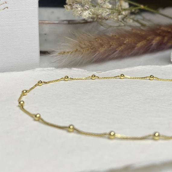 Gold 2024 ball anklet