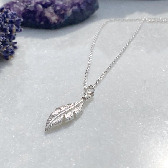 Sterling Silver Feather Necklace Feather Jewelry Bohemian Layer Necklace Dainty Silver Feather Necklace Feather Charm Necklace Etsy Canada