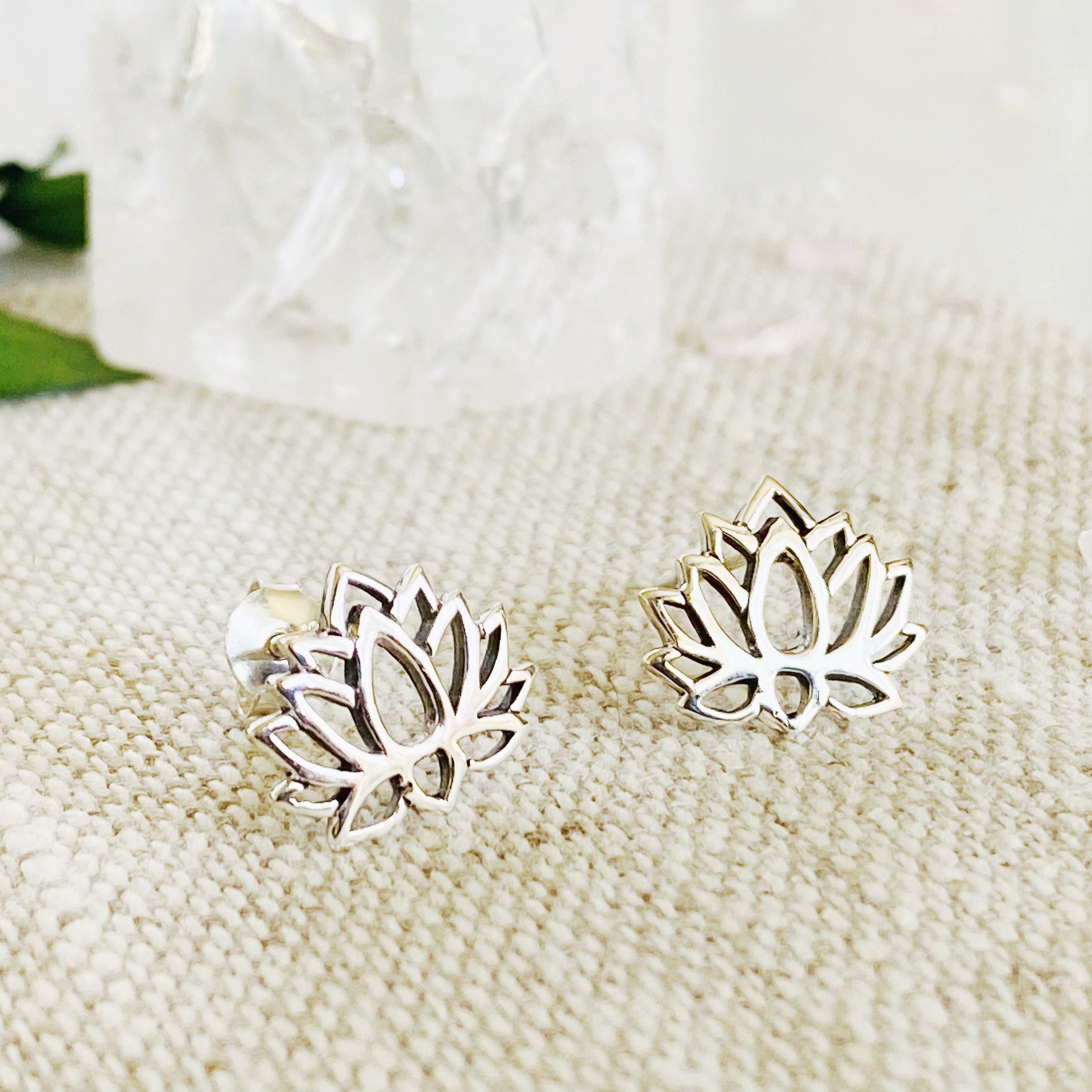 Sterling Silver Flower Earrings, Lotus Flower Silver Studs, Small Silver  Stud Earrings, Nature Earrings, Yoga Jewellery, Dainty Studs - Etsy