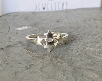 925 Solid sterling silver star toe ring, Star silver toering, silver midi ring, adjustable silver toering, festival jewellery
