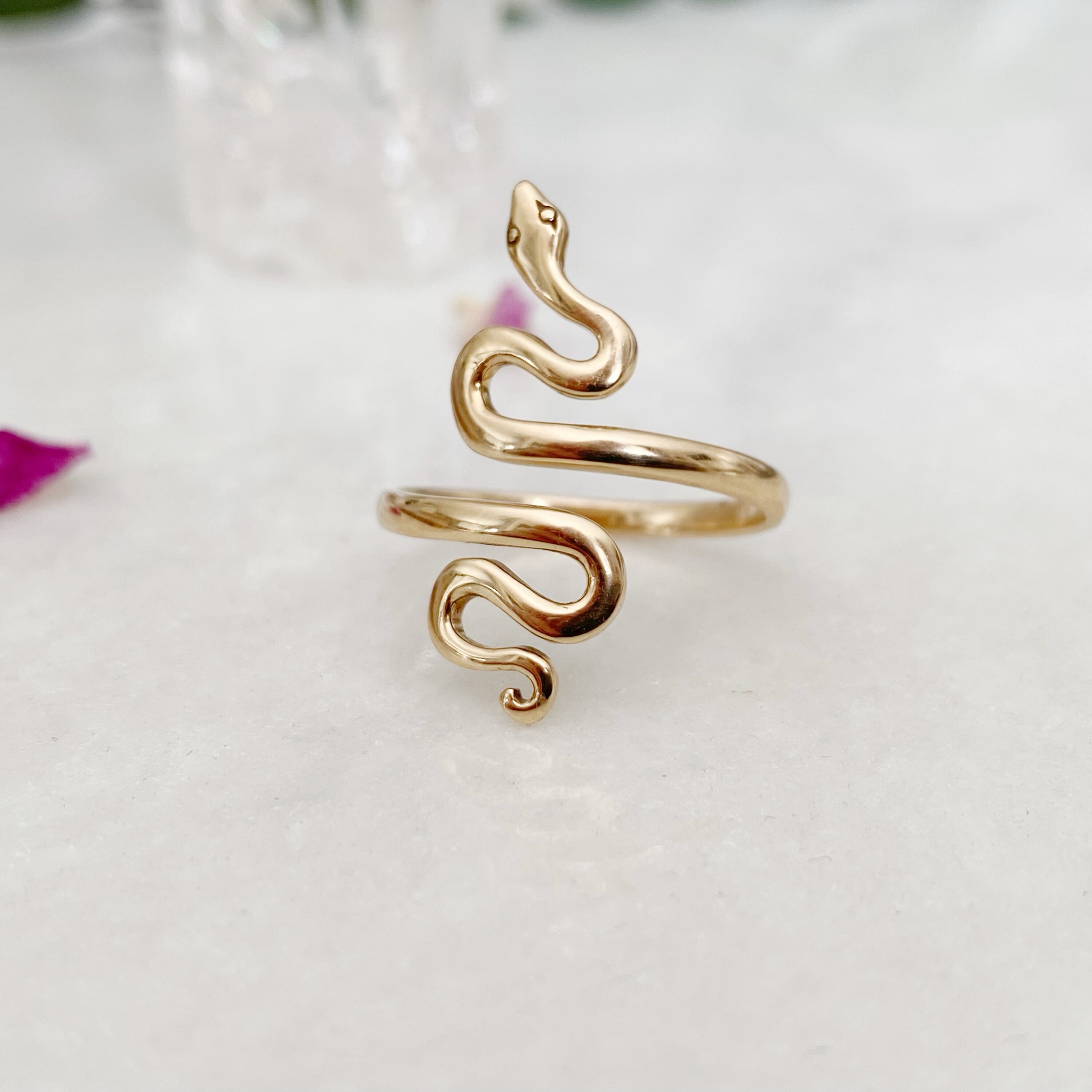 Gold Snake Ring Bronze Gold Coloured Adjustable Snake Ring Thumb Ring  Adjustable Ring Knuckle Serpent Ring - Etsy