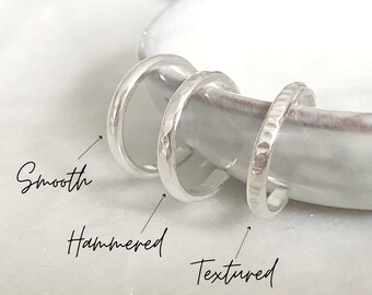 Bague d'orteil réglable en argent sterling : bague midi délicate et lisse
