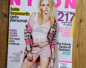 Nylon March 2011 US American Pop Culture Fashion Magazine Birthday Gift Present Kate Bosworth cover  American Fashion Lifestyle Magazine