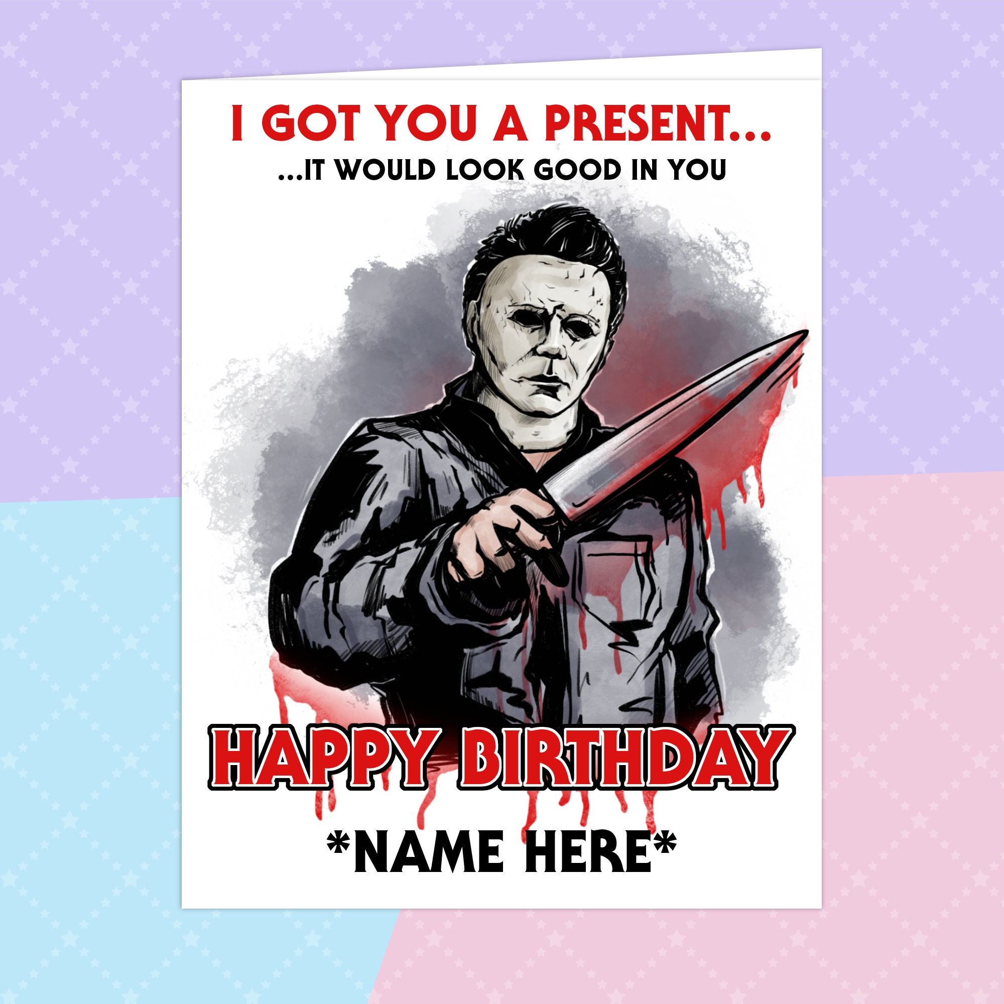 Michael Myers Birthday Card Cards Blog