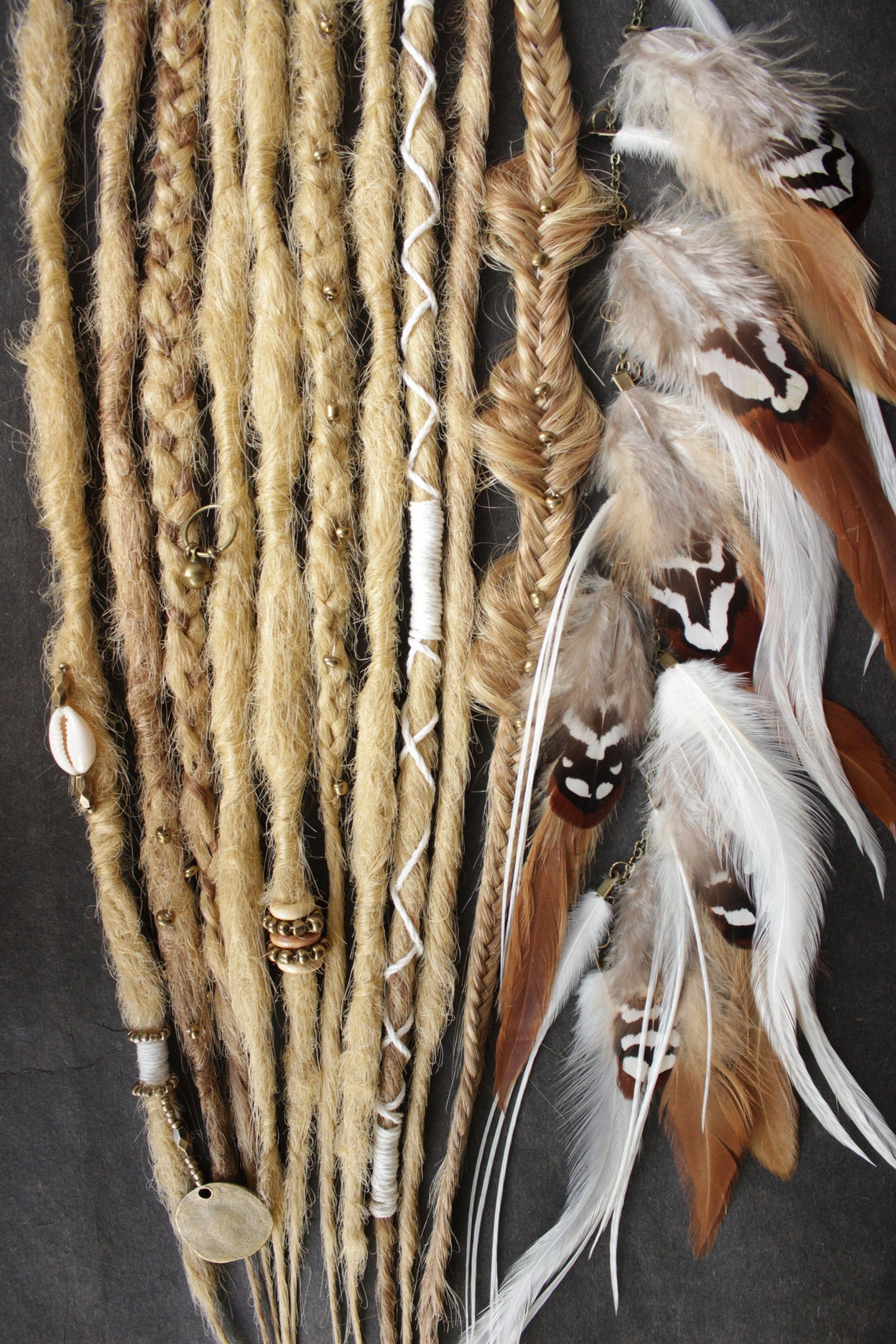 Hair clips for women dreadlock extensions. Clip in dreads Etsy