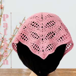 Modèle de bandana en dentelle au crochet, tutoriel, photos et diagrammes
