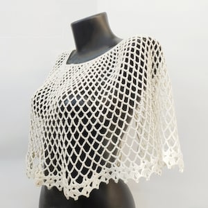 Crochet Capelet PATTERN, Victorian Cape, Mesh Capelet - Etsy