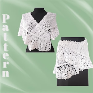 Crochet Skirt, Capelet, or Bolero Pattern Tutorial with Photo and Diagrams