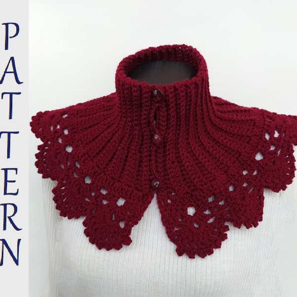 Cape de femme au crochet, modèle, collier au crochet, tutoriel avec photo et schémas, téléchargement numérique