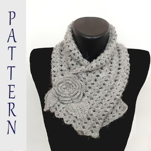 Neck Cowl PATTERN, PDF, Woman Crochet scarf, Photo, Diagrams and Tutorial