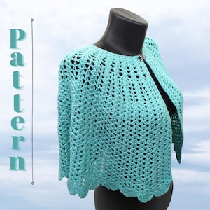 Crochet Woman Capelet PATTERN, Victorian Cape, Tutorial with Foto and Charts