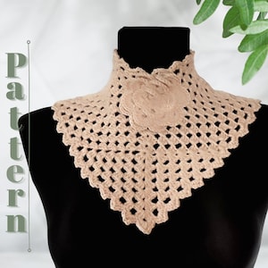 Crochet Neckwarmer PATTERN, PDF, Woman Crochet scarf, Photos, Diagrams and Tutorial