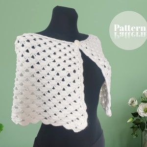 Crochet Lace Capelet PATTERN for Women