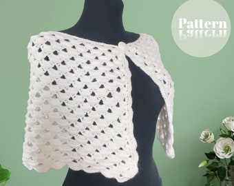 Crochet Lace Capelet PATTERN for Women