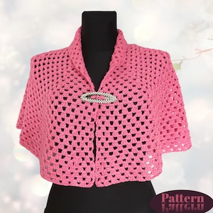 Crochet Lace Capelet and Shawl  PATTERN, Tutorial, Photo and Diagrams