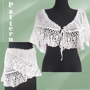 Crochet Skirt, Capelet, or Bolero Pattern Tutorial with Photo and Diagrams