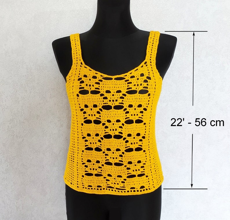 Crochet Lace Summer Tank Top PATTERN PDF Etsy