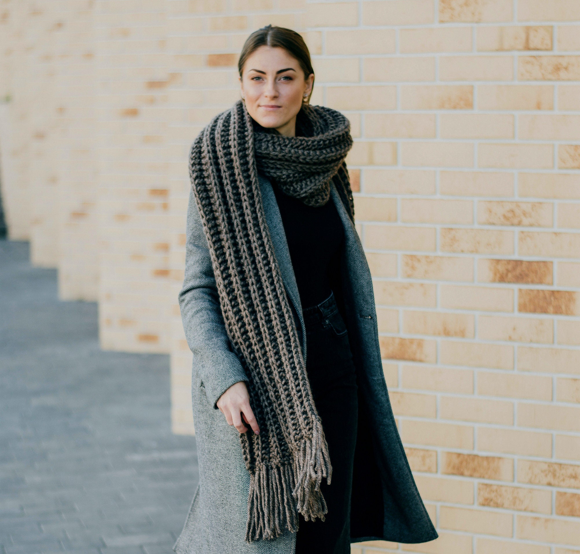 00s archive L.G.B. long STOLE Scarf knit