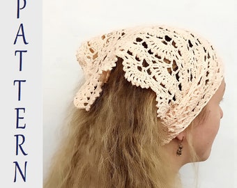 Crochet Summer Bandana Pattern, Tutorial, Photo and Diagrams