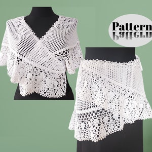 Crochet Skirt, Capelet, or Bolero Pattern Tutorial with Photo and Diagrams