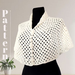 Crochet Capelet and Shawl  PATTERN, Tutorial, Photo and Diagrams