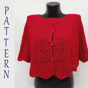 Crochet Capelet PATTERN, Tutorial, Photo, Diagrams