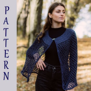 Crochet Woman Mesh Capelet PATTERN, PDF