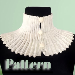 Crochet Woman Neck Warmer PATTERN, Crochet Collar, Tutorial and Diagrams