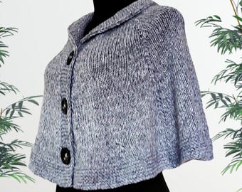 Gebreid topje met knopen voor dames, oversized