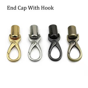 5 PCS Metal End Cap with Hook: Tassel Cord Stopper