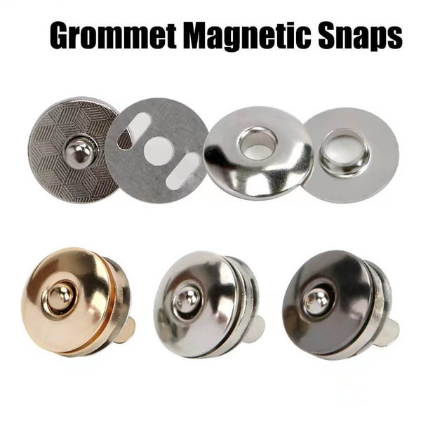 20 Full Sets Grommet Magnetic Snaps---grommets magnetic snaps Magnetic Button Clasps Snaps Magnetic Plum Bag Clasps Button Snaps for Purses