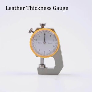 0~10mm Thickness Gauge--Measuring Accuracy 0.1mm Flat Head Thickness Tester Dial for Leather Measure Leather Thickness Measuring Tool Dial