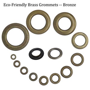 50 Sets Grommets--// Bronze //---Eco-Friendly-(13 sizes)--Brass Grommet Fastener Eyelet For Leather Eyelet Grommet Tools Eyelets for Leather