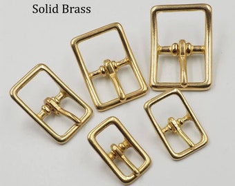 5 PCS Solid Brass Belt Roller Buckles: DIY Hardware