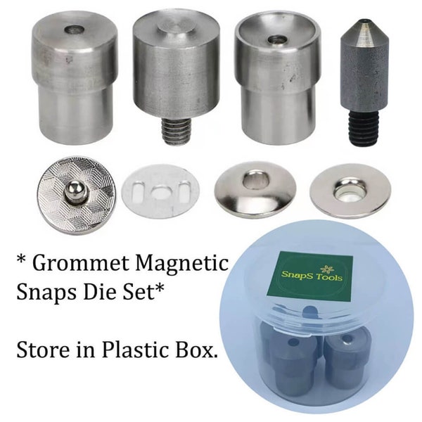 Grommet Magnetic Snaps Muses Sets-Hand Press Die pour œillets Magnetic Snaps Outils de réglage pour boutons magnétiques Moule à matrice Rond magnétique