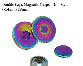 10 Sets Rainbow Magnetic Snaps---Rainbow Magnetische Snap Sluitingen Magnetische Knop Sluiting Snaps voor Het Naaien Craft Bag Lederen Magnetische Portemonnee Snap