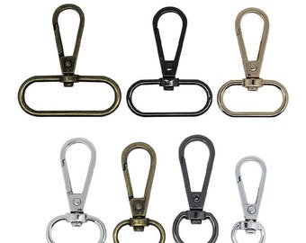 10 PCS Swivel Hooks--Bag Hardware Hooks Oval Ring Flat Buckle Lobster Clasps Swivel Hooks Handbag Chain Buckles Dog Chain Connector DIY Hook