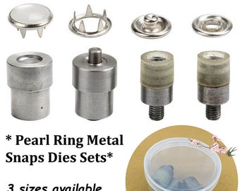 Pearl Ring Metal Snaps Die Sets---Prong Ring Snap Fasteners Press Studs Snap Popper Snaps Fasteners Ring Metal Snaps Die Pearl Metal Snaps