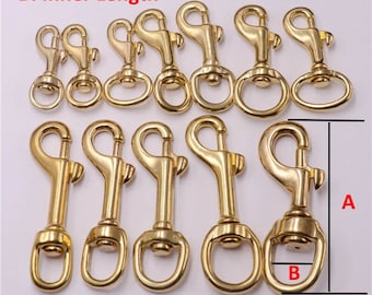 Trigger Clip Swivel Hooks--Solid Brass---Trigger Clip Brass Swivel Snap Hooks Lobster Clasps Dog Traction Trigger Eye Hook Clip Lobster hook