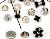 【Llife】BOTTON BROOCH Decorative Brooch Buttons: No-sew Shirt Safety Pins (8mm-18mm) - Etsy