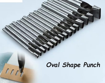 Oval Leather Hole Punch Set: Metal Craft Cutter Tool