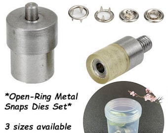 Open Ring Metal Snaps Dies (3 tailles disponibles)---Prong Ring Snap Fasteners Press Studs Snap Popper Snaps Fasteners Open Ring Metal Snaps Die