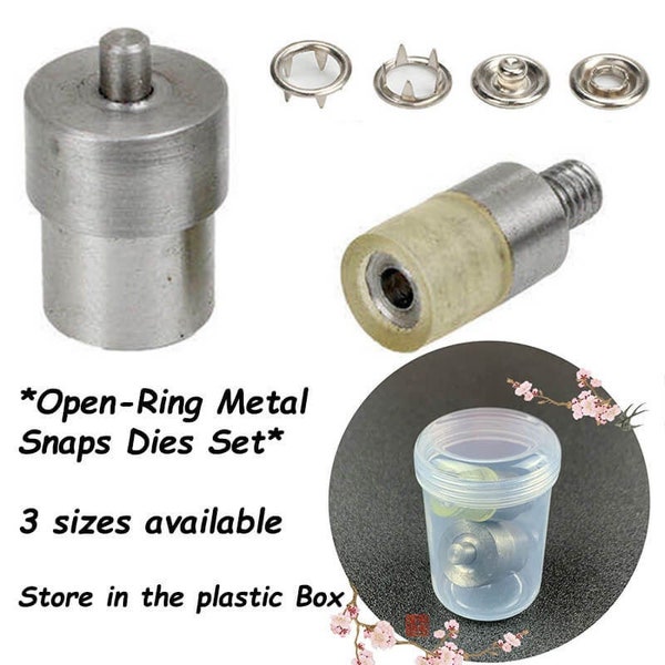 Open Ring Metal Snaps Dies (3 sizes available)---Prong Ring Snap Fasteners Press Studs Snap Popper Snaps Fasteners Open Ring Metal Snaps Die