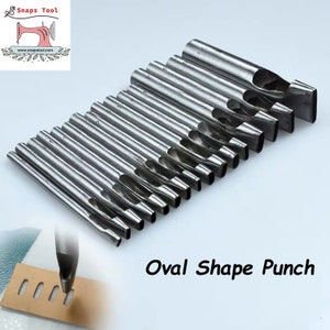 Punch di forma ovaleleather Punch Leather Craft Hole Punch Set Flat Craft Punch For For Belt Watch Band Leather Working Hollow Punch Cutter Tool immagine 1