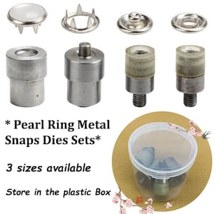 Pearl Ring Metal Snaps Die Sets---Prong Ring Snap Fasteners Press Studs Snap Popper Snaps Fasteners Ring Metal Snaps Die Pearl Metal Snaps
