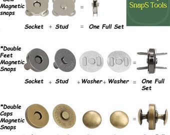 50 sets magnetische snaps ---magnetische kliksluitingen magnetische knopsluitingen voor het naaien van ambachtelijke tassen lederen magnetische portemonnee Snap Sluitingen knoppen