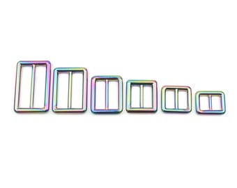 5 PCS Zinc Alloy Adjuster Slider Buckles: Bag Belt Strap Triglides