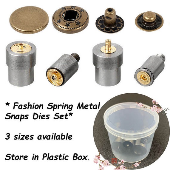 50set Snap Fasteners Metal Snaps Press Button Studs Optional Installation  Tools Kit For Leathercraft Clothes Garment