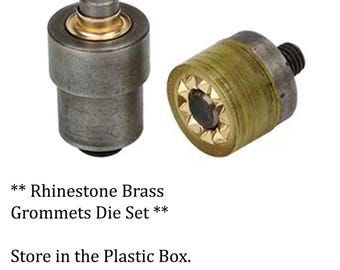 Rhinestone Brass Grommets Die Set: 6mm, 9mm, 14mm